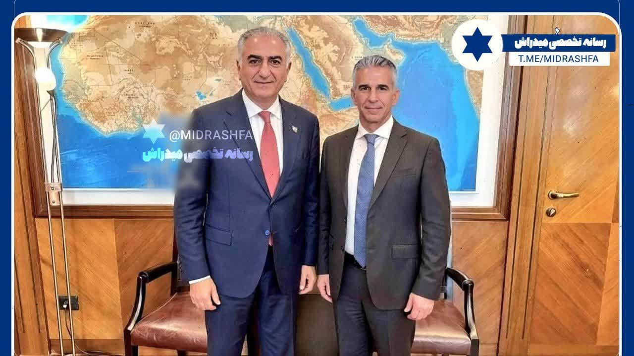دیدار محرمانه پهلوی و رئیس موساد تائیدیست بر بودن پهلوی در جزیره شیطانی اپستین منتهی فعلا اسم او علنی نمی شود !!!